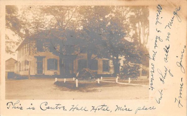 Centre Hall Pennsylvania Centre Hall Hotel Real Photo Vintage Postcard AA69008