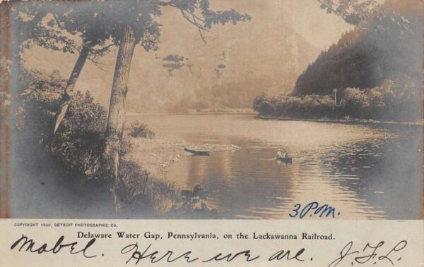 Delaware Water Gap Pennsylvania River Scenic View Real Photo PC AA69026