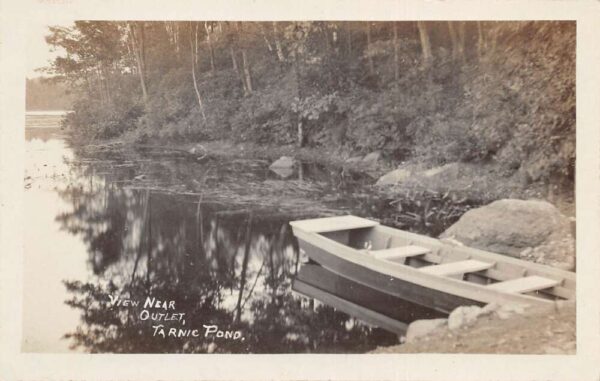 Tarnic Pond New Hampshire? View near Outlet Real Photo Vintage Postcard AA69028