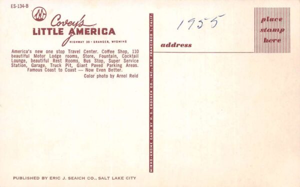 Granger Wyoming Covey's Little America Travel Center, Photochrome PC U6127 - Image 2