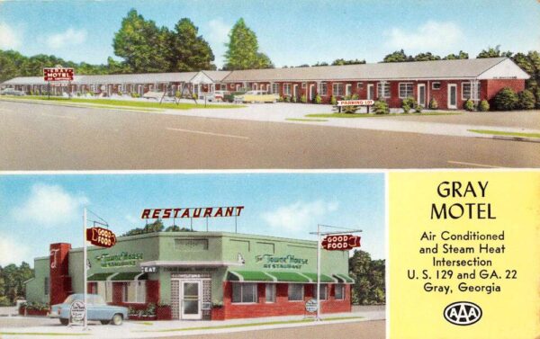 Gray Georgia Gray Motel Multi-View Chrome Vintage Postcard U6131