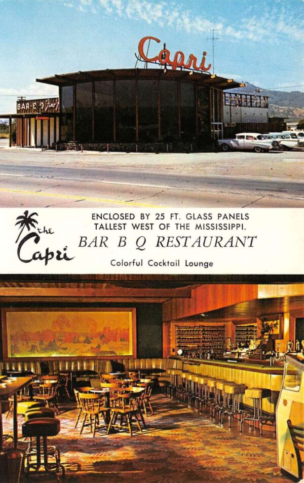 Morgan Hill California The Capri BBQ Restaurant Multi-View Chrome PC U6137