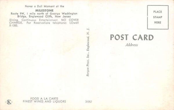 Englewood Cliffs New Jersey Milestone Club Multi-View Chrome Vintage PC U6146 - Image 2