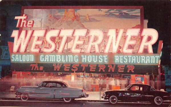 Las Vegas Nevada Westerner Restaurant & Casino Photochrome Vintage PC U6149
