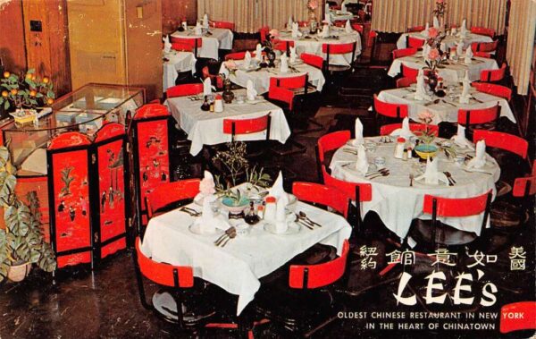New York New York Lee's Chinese Restaurant, Interior, Photochrome PC U6156