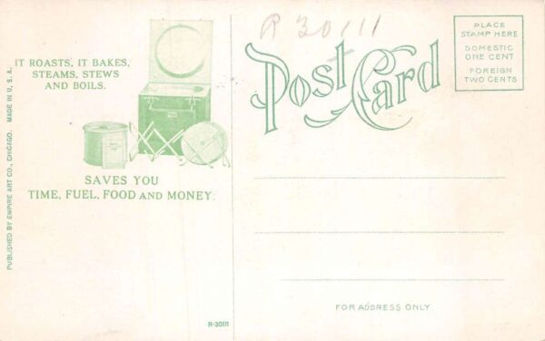 Janesville Wisconsin Caloric Fireless Cookstove Factory, Color Lithograph PC U6194 - Image 2