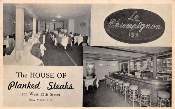 New York New York Le Champignon Restaurant Multi-View Photo Print PC U6219