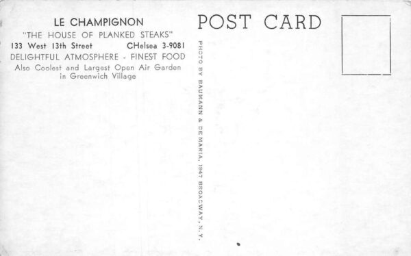 New York New York Le Champignon Restaurant Multi-View Photo Print PC U6219 - Image 2