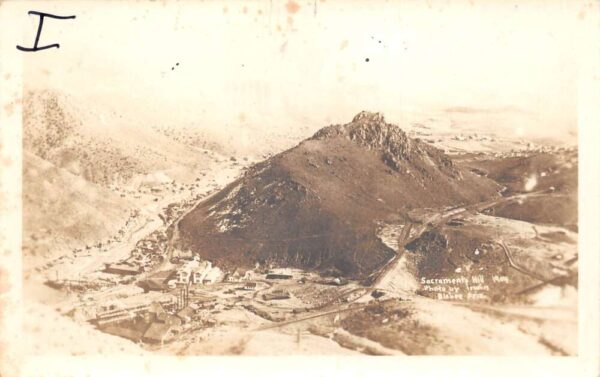 Bisbee Arizona Sacremento Hill Birds Eye View Real Photo Postcard AA69047