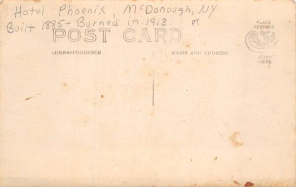 McDonough New York Hotel Phoenix Real Photo Vintage Postcard AA69080 - Image 2