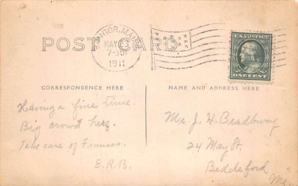 Bangor Maine 1911 Fire Disaster View from Franklin Real Photo Postcard AA69118 - Image 2