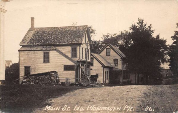North Monmouth Maine Main Street Real Photo Vintage Postcard AA69126