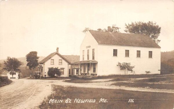 Newfield Maine Main Street Real Photo Vintage Postcard AA69130