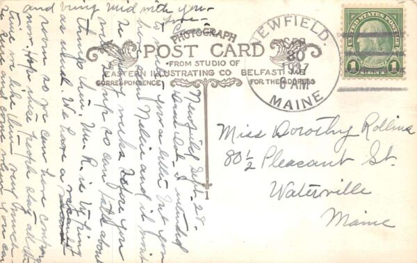 Newfield Maine Main Street Real Photo Vintage Postcard AA69130 - Image 2