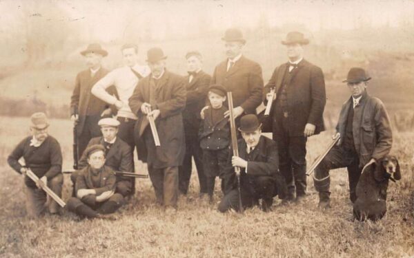 Cazenovia New York Hunting Scene Guns Dogs Real Photo Vintage Postcard AA69136