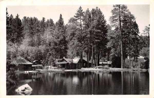 Big Bear California On Cedar Lake Real Photo Vintage Postcard U6283