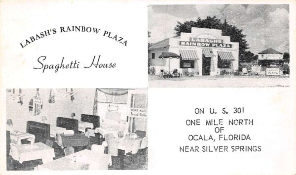 Ocala Florida Labash's Rainbow Plaza Spaghetti House Multi-View Photo PC U6293