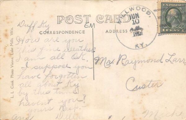 Greene Iowa Greetings From Greene, Multi-View Photo Vintage Postcard U6315 - Image 2