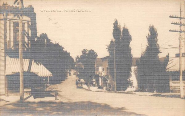 Wyalusing Pennsylvania Town View B/W Photo Print Vintage Postcard U6317