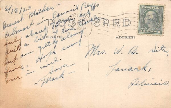 West Denison Iowa Broadway Real Photo Vintage Postcard U6340 - Image 2