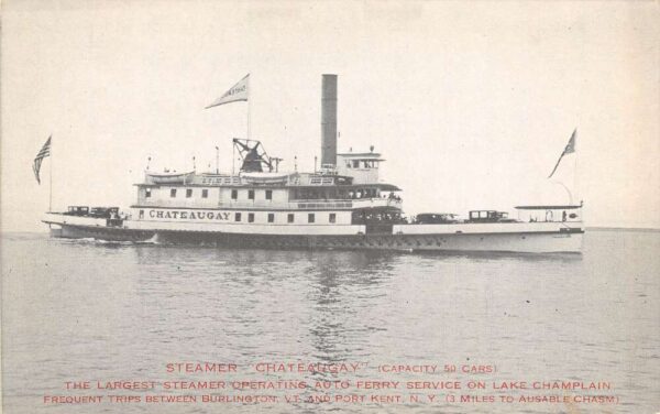 Burlington Vermont Steamer "Chateaugay", Champlain Transportation Co. PC U6369