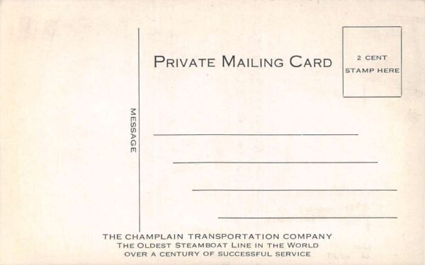 Burlington Vermont Steamer "Chateaugay", Champlain Transportation Co. PC U6369 - Image 2