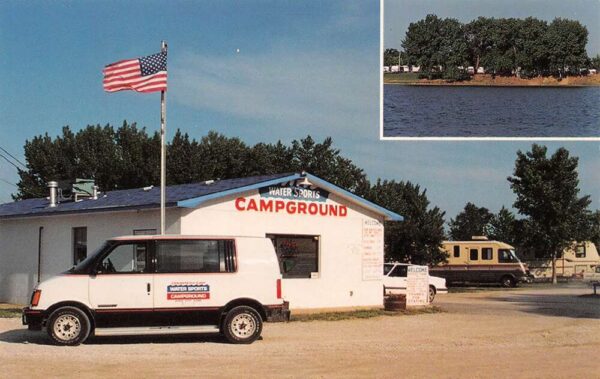 Dodge City Kansas Water Sports Campground, Multi-View Chrome Vintage PC U6372