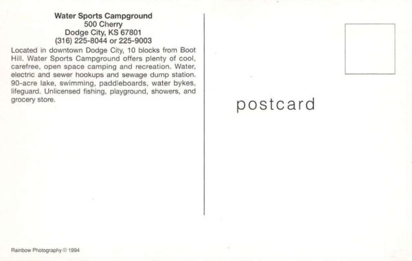 Dodge City Kansas Water Sports Campground, Multi-View Chrome Vintage PC U6372 - Image 2