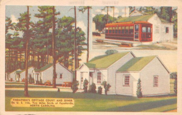Fayetteville North Carolina Thompson's Cottage Court, Diner, Multi-View Linen PC U6378