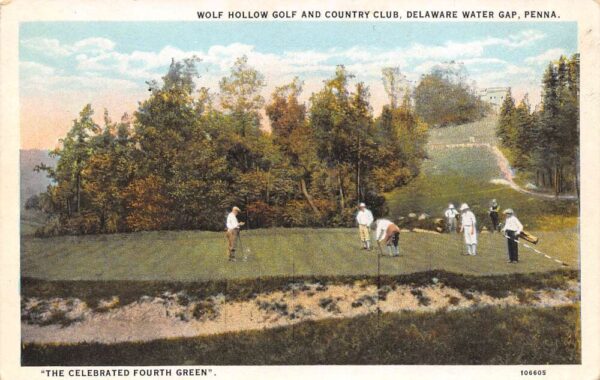 Delaware Water Gap Pennsylvania Wolf Hollow Golf & Country Club, Color Litho. PC U6421
