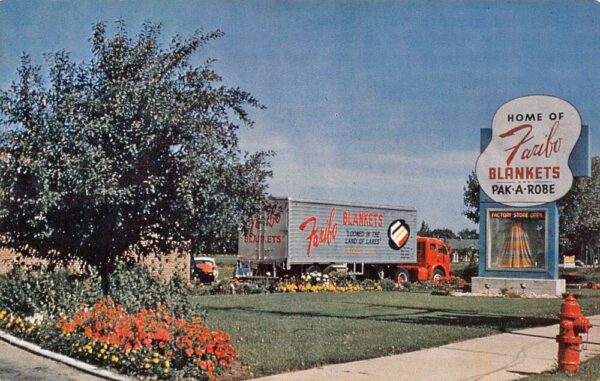 Faribault Minnesota Fairbo Blankets Photochrome Vintage Postcard U6425