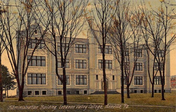 Annville Pennsylvania Lebanon Valley College Admin. Bldg. Color Litho. PC U6437