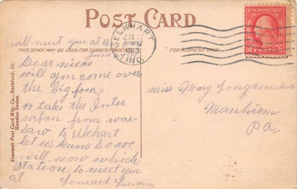 Attica Indiana Mudlavia Hotel, Indiana Mineral Springs Vintage Postcard U6438 - Image 2
