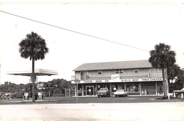 Cedar Key Florida Island Jiffy Service Gas Station Real Photo Postcard AA69171