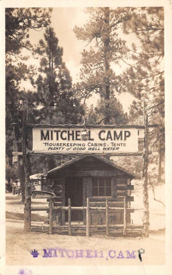 Mitchell Camp California ? Office Real Photo Vintage Postcard AA69180