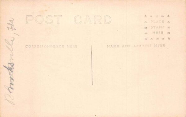 Brooksville Florida Birds Eye View Church and Street Real Photo Postcard AA69185 - Image 2