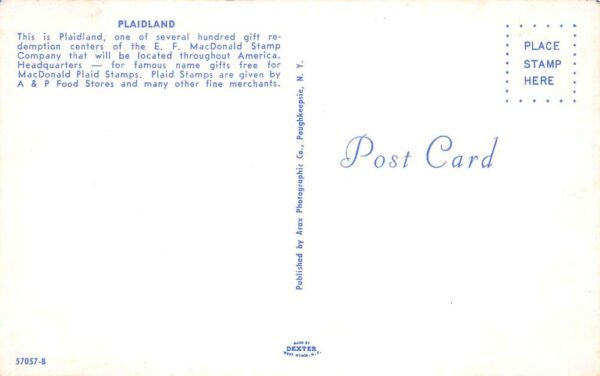 Plaidland Gift Shop Store Vintage Postcard AA69214 - Image 2
