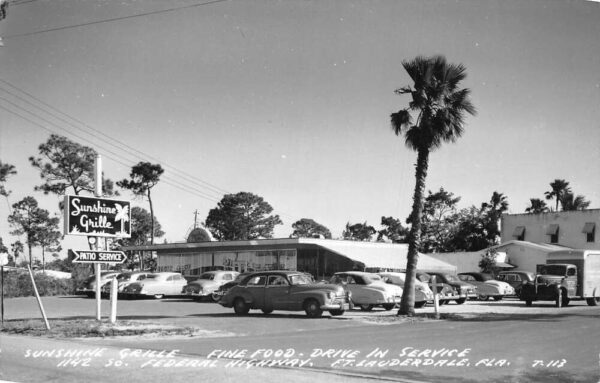 Fort Lauderdale Florida Sunshine Grille Real Photo Vintage Postcard AA69220