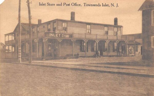 Townsends Inlet New Jersey Inlet Store & Post Office Sepia Tone Litho. PC U6482