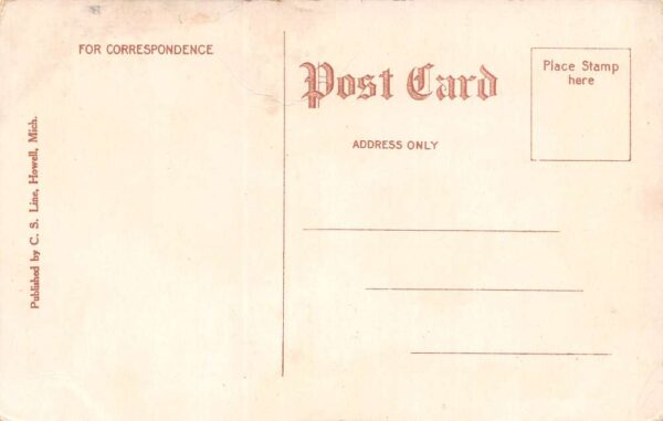 Howell Michigan Borden's Condensed Milk Factory White Border Vintage PC U6493 - Image 2
