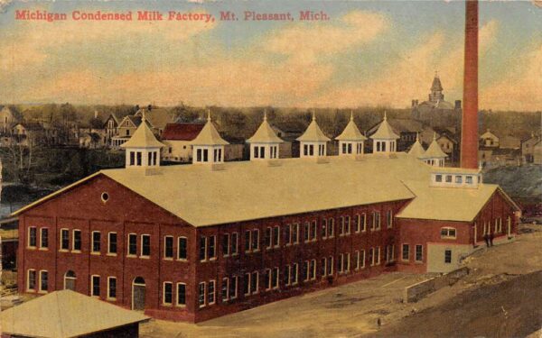 Mt. Pleasant Michigan Michigan Condensed Milk Factory Color Lithograph PC U6495