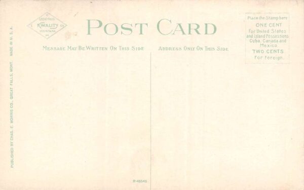 Havre Montana 1St St., Looking West Form City Hall Color Lithograph PC U6503 - Image 2