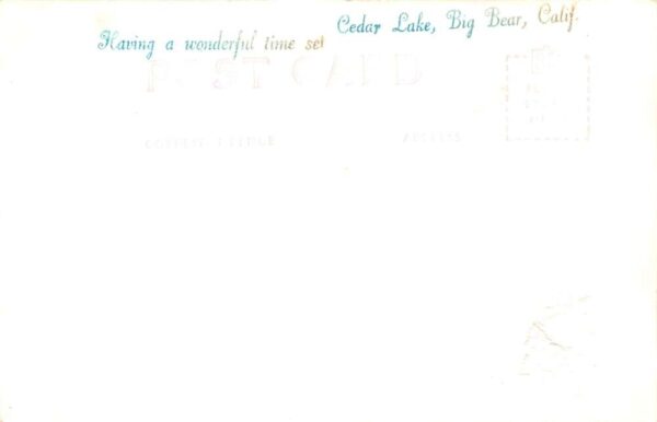 Big Bear California Cabin On Cedar Lake Real Photo Vintage Postcard U6521 - Image 2