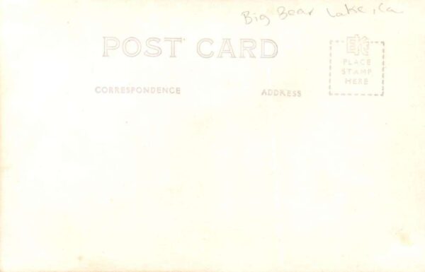 Big Bear Lake California Cabin On Cedar Lake Real Photo Vintage Postcard U6525 - Image 2