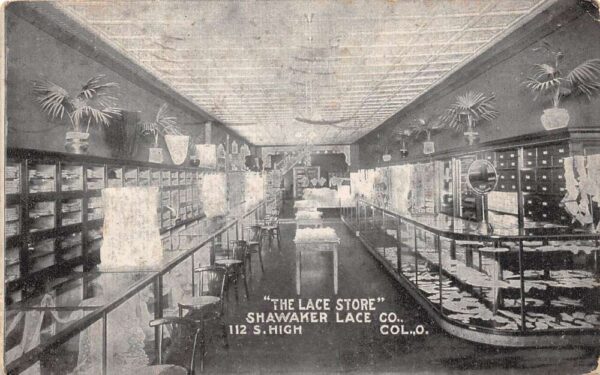 Columbus Ohio The Lace Store, Shawaker Lace Co. B/W Photo Print Postcard U6534