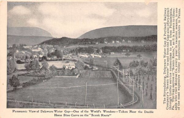 Delaware Water Gap Pennsylvania Panoramic View Delaware Water Gap, Lithograph PC U6539