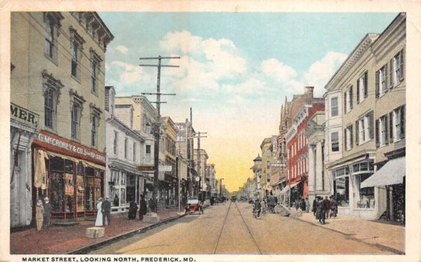 Frederick Maryland Market St., Looking N. 5 & 10 Cent Store Vintage PC U6542