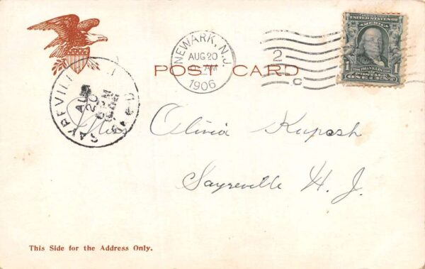 Coney Island New York Brighton Beach Hotel B/W Lithograph Vintage Postcard U6553 - Image 2