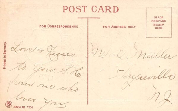 St. Patrick's Day Souvenir Couple Seated On Potato, Clover Border PC U6563 - Image 2
