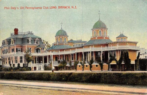 Long Branch New Jersey Daly's Old Pennsylvania Club, Color Lithograph PC U6572